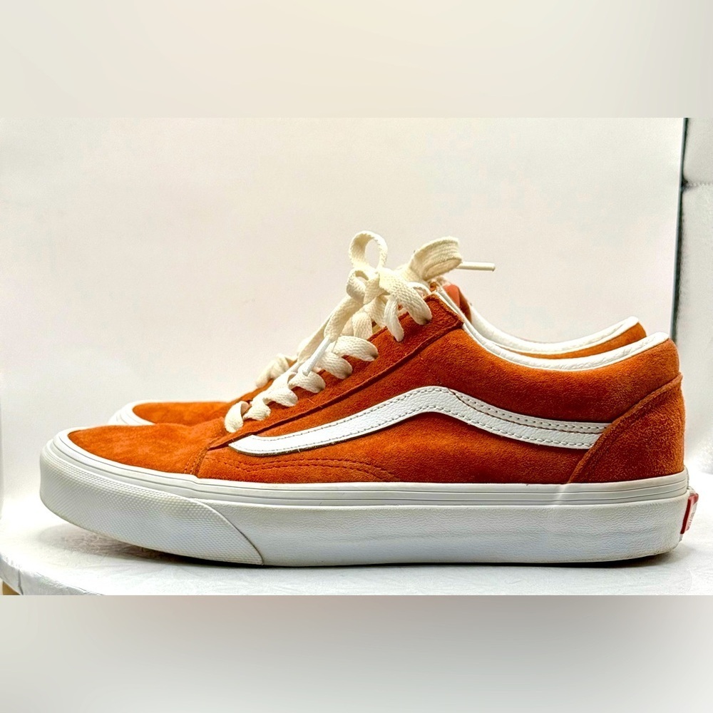 Vans Old Skool Men's Suede Sneakers Burnt Orange Men Size 7 Women’s Size 8.5‎